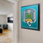 YouTheFan Officially-licensed NFL Jacksonville Jaguars Stadium Series 3D Wall Art - multi-layer team stadium replica, detailed sports fan gift, indoor decor