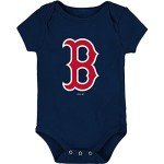Genuine Stuff MLB Newborn & Infants 0-24 Months Primary Logo Onesie Bodysuit Romper (Boston Red Sox, 0/3 Months)
