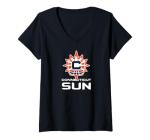 Womens WNBA Connecticut Sun Fan Base V-Neck T-Shirt