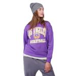 Ultra Game WNBA Official Womens Super Soft Oversized Crew Sweatshirt, Los Angeles Sparks, Team Color, Small