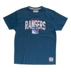 Calhoun NHL Surf & Skate Mens Vintage Style Distressed Heather Tone Rustic T-Shirt (New York Rangers, Large)