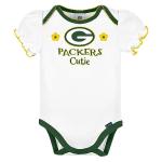 NFL Green Bay Packers Baby-Girl 3 Pack Bodysuit, Team Color, 3-6 Months (138823160PKR06M-697)
