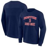 MLB Kids Youth 8-20 Official City Headline Arch Logo Fleece Lined Crewneck Sweatshirt (US, Numeric, 10, 12, Regular, Boston Red Sox - Navy)