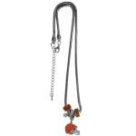 Siskiyou Sports NFL Cleveland Browns Euro Bead Necklace, 18-Inch, black