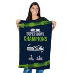 Northwest NFL Super Bowl 2026 Seattle Seahawks Multi Champs Tide Tapestry Wall Hanging, 24 x 36 in
