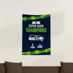 Northwest NFL Super Bowl 2026 Seattle Seahawks Multi Champs Tide Tapestry Wall Hanging, 24 x 36 in