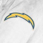 Northwest NFL Los Angeles Chargers Adult Unisex Silk Touch Bathrobe, Large/X-Large, White, Officially Licensed Loungewear, Soft Plush Polyester