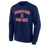 MLB Kids Youth 8-20 Official City Headline Arch Logo Fleece Lined Crewneck Sweatshirt (US, Numeric, 10, 12, Regular, Boston Red Sox - Navy)
