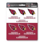 FANMATS 61110 NFL - Arizona Cardinals 12 Count Mini Decal Sticker Pack 5 x 6.25 in.- Great Gift for Sports Fans - Works On Hard Surfaces - for Homes, Cars, Trucks, SUVs.