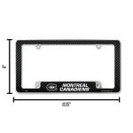 Rico Industries NHL Montreal Canadiens Black 12" x 6" Chrome All Over Automotive License Plate Frame for Car/Truck/SUV