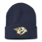 AMERICAN NEEDLE Nashville Predators Officially Licensed NHL National Hockey League Team Terrain Knit Beanie Cap, Navy (24010A-NAP-NAVY)