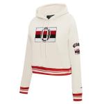 Pro Standard Womens NHL Ottawa Senators Retro Classics Cropped Pullover Hoodie Eggshell/Red M