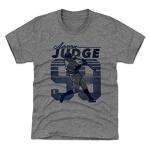 500 LEVEL Aaron Judge Youth Shirt (Kids Shirt, 10-12Y Large, Tri Gray) - Aaron Judge Retro B