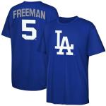 Freddie Freeman Los Angeles Dodgers MLB Kids 4-20 Blue Official Name & Number Performance Jersey T-Shirt (Size 10-12, Freddie Freeman Los Angeles Dodgers Blue)