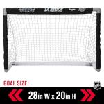 Franklin Sports NHL Los Angeles Kings 2 NHL Team Mini Hockey Set - Kids Indoor Knee Hockey Goal, Ball+2 Mini Stick Combo Ages 3+