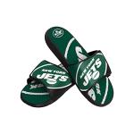 FOCO New York Jets NFL Mens Colorblock Big Logo Gel Slides - S
