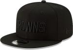 New Era NFL 9FIFTY Black On Black Adjustable Snapback Hat Cap One Size Fits All (Cleveland Browns)