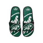FOCO New York Jets NFL Mens Colorblock Big Logo Gel Slides - S