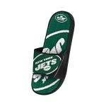 FOCO New York Jets NFL Mens Colorblock Big Logo Gel Slides - S