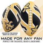 Franklin Sports NFL New Orleans Saints Football - Youth Football - Mini 8.5" Rubber Ball - Perfect for Kids - Team Logos and Colors