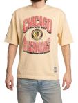 Calhoun NHL Surf & Skate Mens Garment Dyed Vintage Boxy Fit Oversized Soft Retro T-Shirt (Chicago Blackhawks, X-Large)