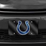 Rico Industries NFL Indianapolis Colts - Black Laser Inlaid Metal License Plate Tag , 6 x 12"