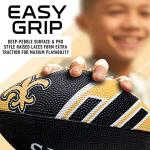 Franklin Sports NFL New Orleans Saints Football - Youth Football - Mini 8.5" Rubber Ball - Perfect for Kids - Team Logos and Colors