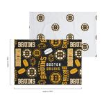 FOCO Boston Bruins NHL Team Color Bed in a Bag Comforter Bedding 5 Piece Twin Set