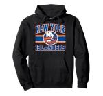 New York Islanders Stripe Black Officially Licensed Pullover Hoodie