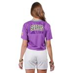 Ultra Game WNBA Official Womens Super Soft Mesh Crop Top T-Shirt, Los Angeles Sparks, Team Color, Medium