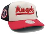 Mitchell & Ness Los Angeles Angels MLB City Connect Trucker Snapback Hat Cap, Cream