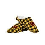 FOCO Men's NFL Washington Commanders Sherpa Lined Buffalo Check Memory Foam Slippers, Large (11-12)