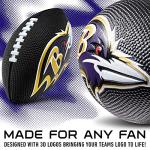 Franklin Sports NFL Baltimore Ravens Football - Kids Foam Football - Soft Junior Size 8.5" Ball with 3D Logos - Perfect for Gameday + Tailgates