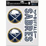 Wincraft NHL Buffalo Sabres Decal Multi Use Fan 3 Pack, Team Colors, One Size