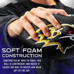 Franklin Sports NFL Baltimore Ravens Football - Kids Foam Football - Soft Junior Size 8.5" Ball with 3D Logos - Perfect for Gameday + Tailgates