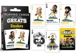MasterPieces Family Games - Pittsburgh Steelers All-Time Greats Playing Cards - Officially Licensed Playing Card Deck for Adults, Kids, and Family