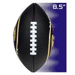 Franklin Sports NFL Baltimore Ravens Football - Kids Foam Football - Soft Junior Size 8.5" Ball with 3D Logos - Perfect for Gameday + Tailgates