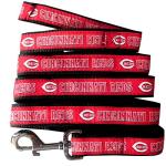MLB PET Leash, Large, Cincinnati Reds Dog Leash, Baseball Team Leash for Dogs & Cats. A Shiny & Colorful Dog & Cat Leash with Emboridered Team Name/Logo Licensed by The MLB