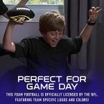 Franklin Sports NFL Baltimore Ravens Football - Kids Foam Football - Soft Junior Size 8.5" Ball with 3D Logos - Perfect for Gameday + Tailgates