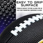 Franklin Sports NFL Baltimore Ravens Football - Kids Foam Football - Soft Junior Size 8.5" Ball with 3D Logos - Perfect for Gameday + Tailgates