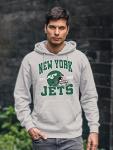 Junk Food Clothing x NFL - New York Jets - Team Helmet - Unisex Adult Pullover Fleece Hoodie for Men and Women - Size Medium