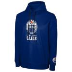 FOCO NHL Men's Official Primary Logo Wordmark Performance Pullover Hoodie Sweatshirt (US, Alpha, Large, Regular, Regular, Edmonton Oilers - Blue, Edmonton Oilers)