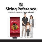 Northwest NHL Chicago Blackhawks Stripes Beach Towel, Cotton Polyester Blend Lightweight Bath, Pool, Swim, Travel Fan Gear, 30 x 60 Inch
