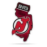 Rico Industries NHL New Jersey Devils State Shape Shape Cut Pennant - Home and Living Room Décor - Soft Felt EZ to Hang 18x0.10x18