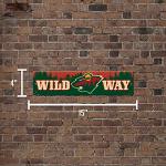 Rico Industries HSN9801 Plastic Street Sign , Minnesota Wild
