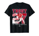 Number and Portrait Mike Trout Los Angeles MLBPA T-Shirt