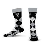 For Bare Feet NFL LAS VEGAS RAIDERS Argyle Remix Premium Dress Sock Team Color OSFM