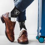 For Bare Feet NFL LAS VEGAS RAIDERS Argyle Remix Premium Dress Sock Team Color OSFM