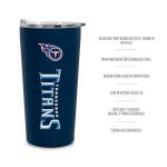 Rico Industries NFL Football Tennessee Titans 18oz Soft Touch, Easy Grip Tumbler