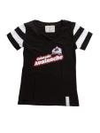 Calhoun NHL Womens Retro Varsity Short Sleeve Cotton V-Neck T-Shirt (Colorado Avalanche, Large)